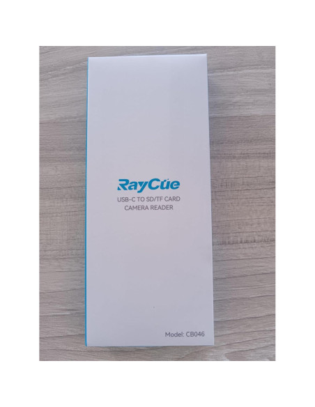 Adaptador Lector de Tarjeta USB C RayCue 3-en-1 Blanco
