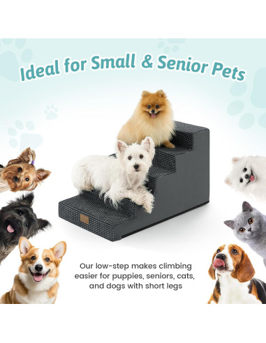 Escaleras para Perros COZY KISS 4 Pasos 15.7" H Antideslizante