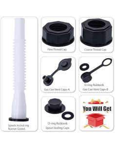 Kit de Reemplazo de Boquilla de Gasolina MEAJOO - Negro 2