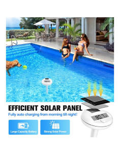 Termómetro Digital Solar FirstE para Piscina Flotante IP68 2