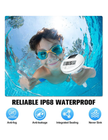 Termómetro Digital Solar FirstE para Piscina Flotante IP68