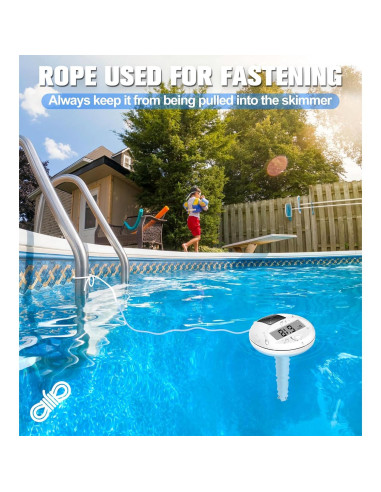 Termómetro Digital Solar FirstE para Piscina Flotante IP68