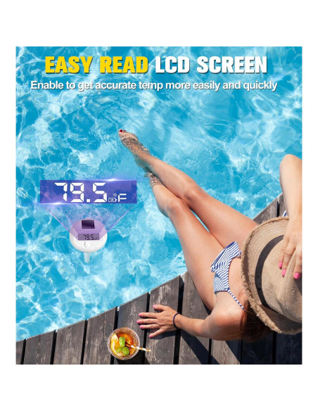 Termómetro Digital Solar FirstE para Piscina Flotante IP68