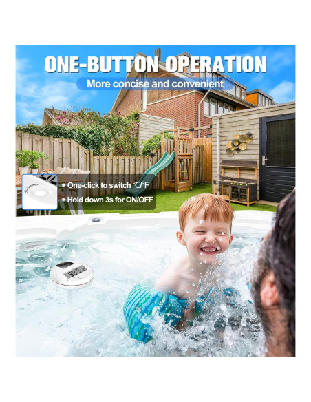 Termómetro Digital Solar FirstE para Piscina Flotante IP68