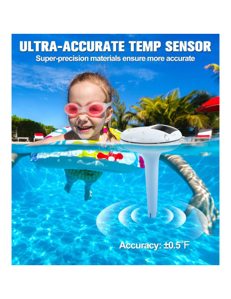 Termómetro Digital Solar FirstE para Piscina Flotante IP68