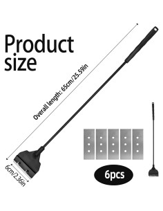 Raspador de Algas para Acuario Genérico 65 cm con 6 Cuchillas 2