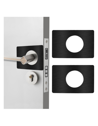 Placa de Refuerzo para Puerta HARSKIYER - Acero Inoxidable Negro