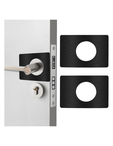 Placa de Refuerzo para Puerta HARSKIYER - Acero Inoxidable Negro