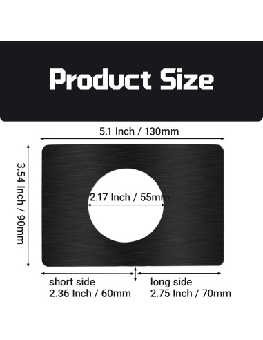 Placa de Refuerzo para Puerta HARSKIYER - Acero Inoxidable Negro