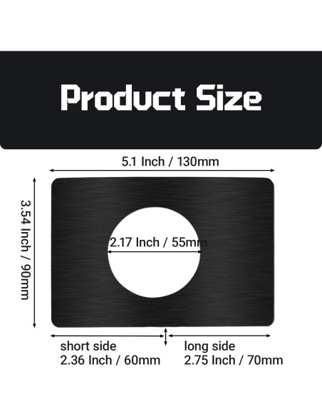 Placa de Refuerzo para Puerta HARSKIYER - Acero Inoxidable Negro