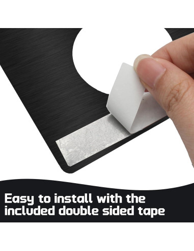 Placa de Refuerzo para Puerta HARSKIYER - Acero Inoxidable Negro