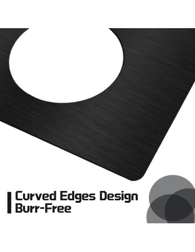 Placa de Refuerzo para Puerta HARSKIYER - Acero Inoxidable Negro