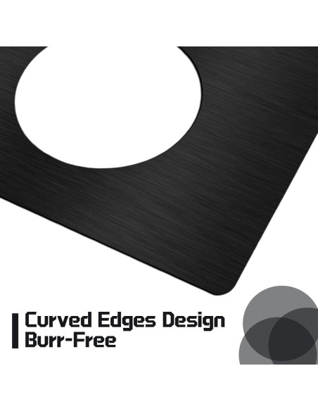 Placa de Refuerzo para Puerta HARSKIYER - Acero Inoxidable Negro