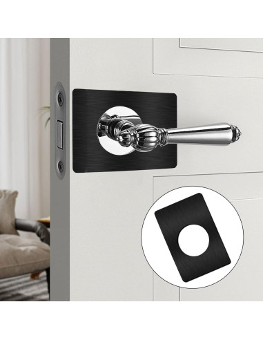 Placa de Refuerzo para Puerta HARSKIYER - Acero Inoxidable Negro