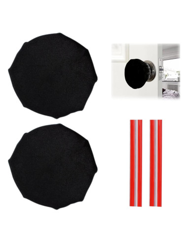 Cubiertas de Manijas de Puerta UFURMATE 2 Piezas Negras