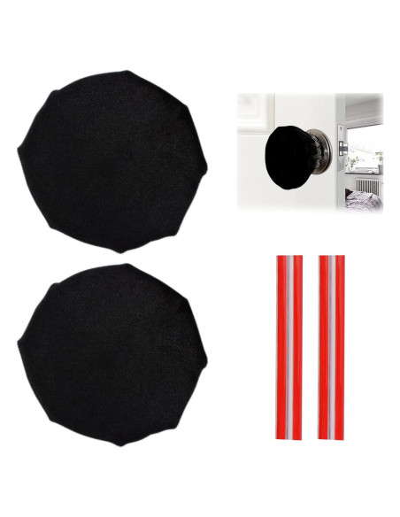 Cubiertas de Manijas de Puerta UFURMATE 2 Piezas Negras