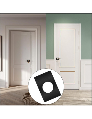 Placa de Refuerzo para Puerta HARSKIYER - Acero Inoxidable Negro