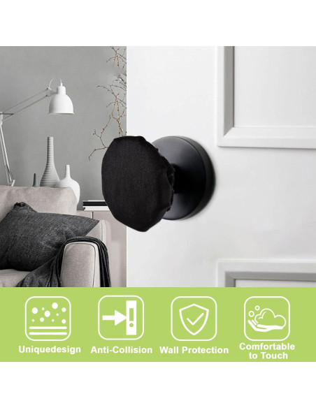 Cubiertas de Manijas de Puerta UFURMATE 2 Piezas Negras