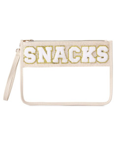 Bolsa de Cremallera Transparente Chenille Pinkmik 30.5x21.5cm