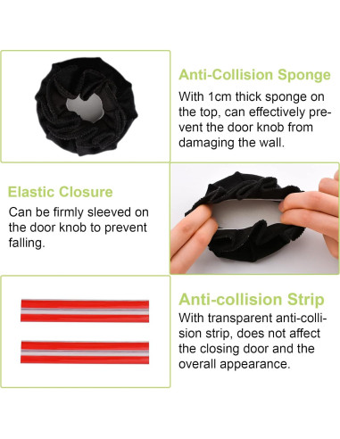 Cubiertas de Manijas de Puerta UFURMATE 2 Piezas Negras