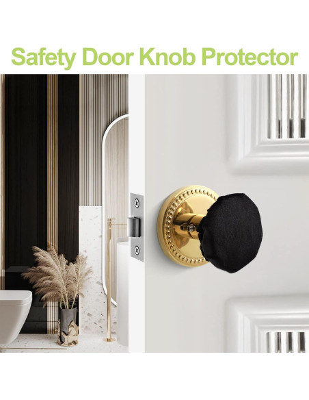 Cubiertas de Manijas de Puerta UFURMATE 2 Piezas Negras