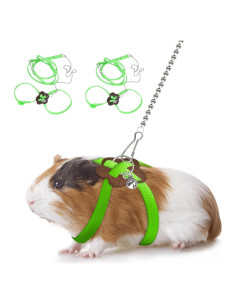 Arnés Ajustable para Hámster y Conejo HOKABLE Verde 120 cm