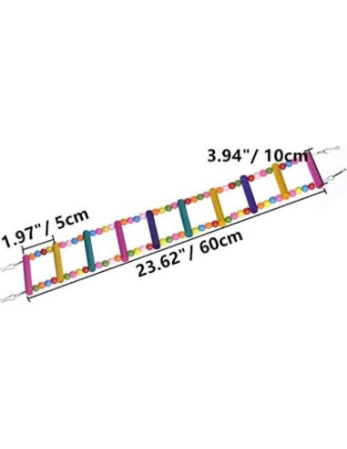Juguete de Escalera para Aves Litewood 60 cm Colorido