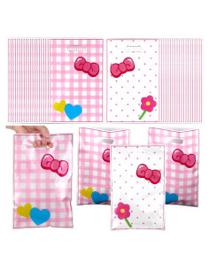 Bolsas de Fiesta de Gato Rosa YBEATY 100 Piezas Reutilizables