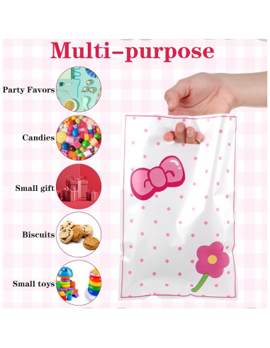 Bolsas de Fiesta de Gato Rosa YBEATY 100 Piezas Reutilizables