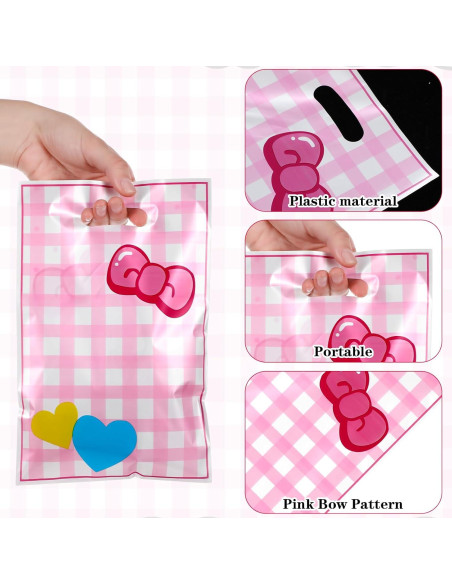 Bolsas de Fiesta de Gato Rosa YBEATY 100 Piezas Reutilizables