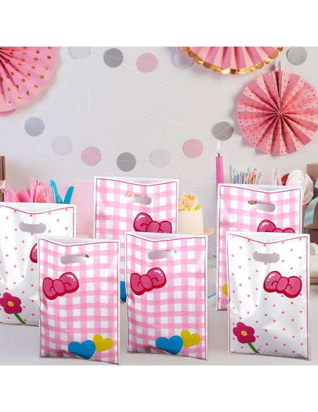 Bolsas de Fiesta de Gato Rosa YBEATY 100 Piezas Reutilizables
