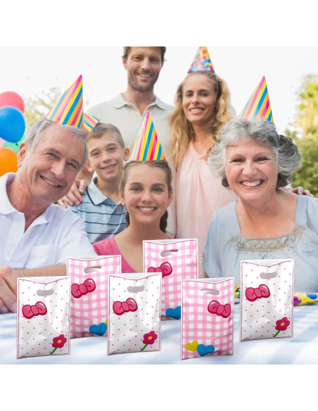 Bolsas de Fiesta de Gato Rosa YBEATY 100 Piezas Reutilizables