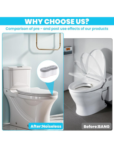 8 Amortiguadores Universales para Asiento de Inodoro HJZHII