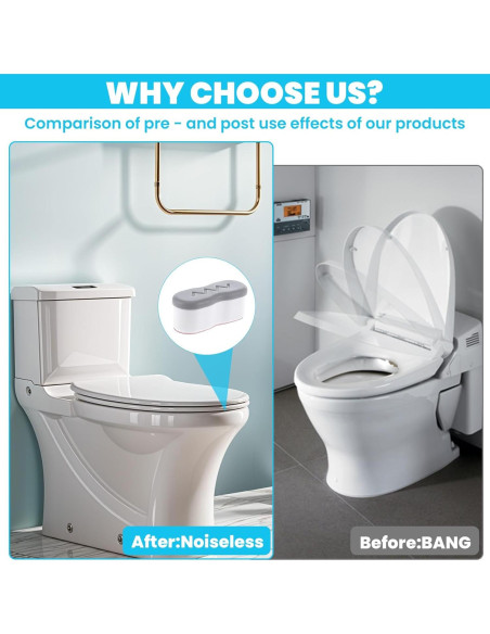 8 Amortiguadores Universales para Asiento de Inodoro HJZHII