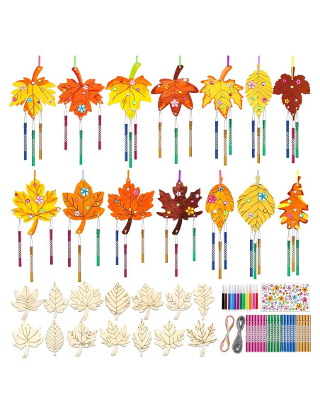 Kit de Campanas de Viento de Otoño DECYOOL 14 Piezas DIY