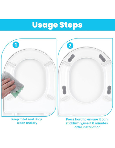 8 Amortiguadores Universales para Asiento de Inodoro HJZHII