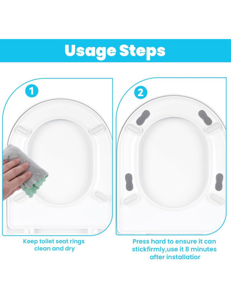 8 Amortiguadores Universales para Asiento de Inodoro HJZHII