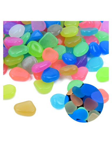 Piedras Luminosas Oubest 150PCS 2cm Multicolor para Jardín
