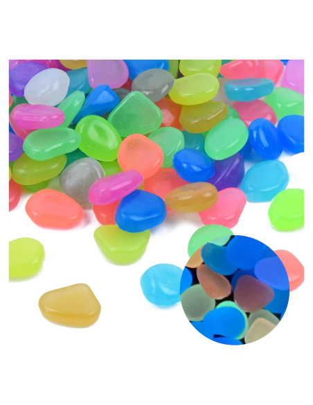 Piedras Luminosas Oubest 150PCS 2cm Multicolor para Jardín