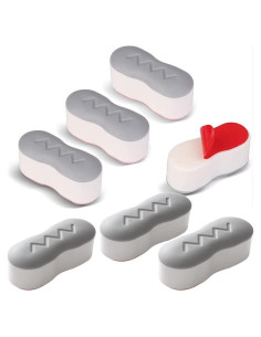Amortiguadores de Asiento de Inodoro QUUPY 8PCS Plástico Gris