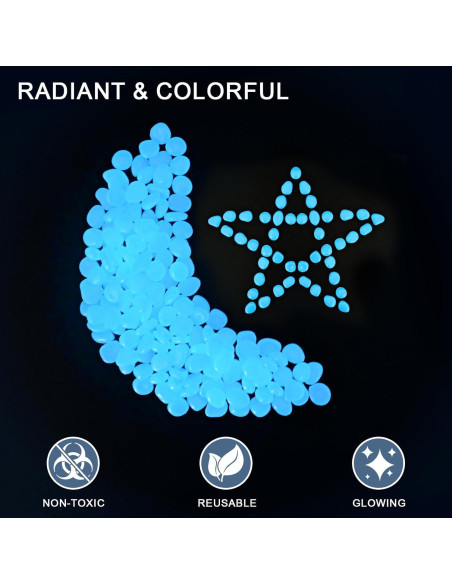 Piedras Luminosas Oubest 150PCS 2cm Multicolor para Jardín