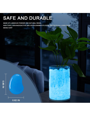 Piedras Luminosas Oubest 150PCS 2cm Multicolor para Jardín