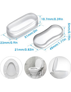 20 Amortiguadores Universales para Asiento de Inodoro Abeillo 2