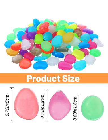 100 Piedras Luminiscentes Multicolor Sorcristy para Acuarios