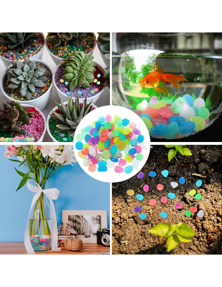 100 Piedras Luminiscentes Multicolor Sorcristy para Acuarios