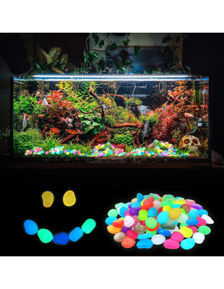 100 Piedras Luminiscentes Multicolor Sorcristy para Acuarios