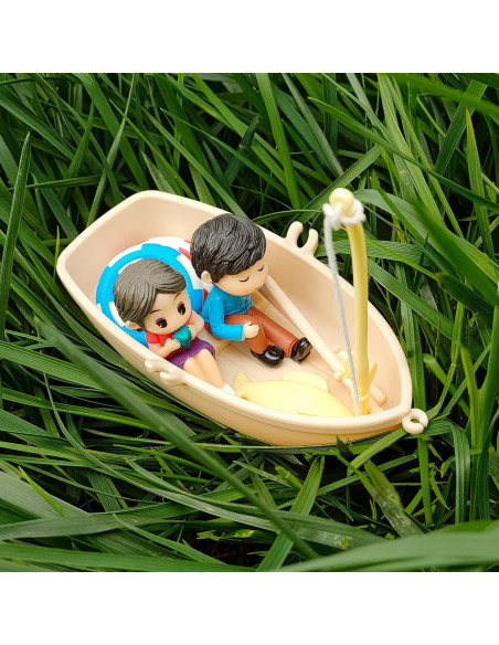 Decoración de Acuario Cyrading Barco Flotante 15x10 cm