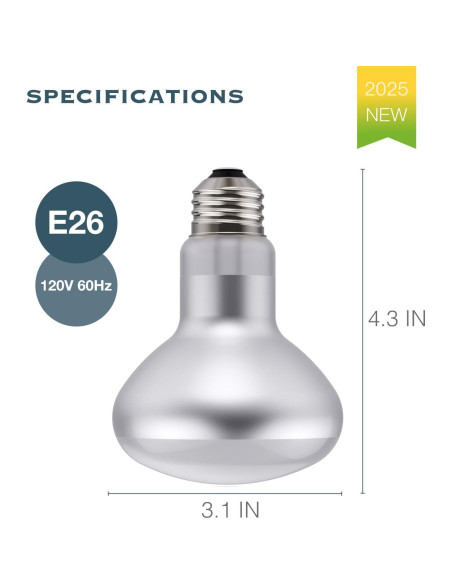 Lámpara de Calor ReptiKing 75W para Reptiles - Paquete de 2