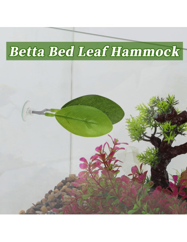 Cama para pez Betta CAPASTEC, hamaca ovalada de plástico verde