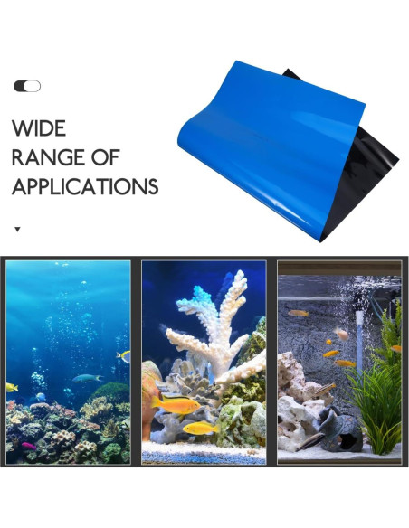 Fondo de Acuario Doble Cara Hemobllo 30x52 cm Azul Negro